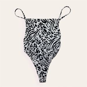 Forever 21 zebra print swimwear